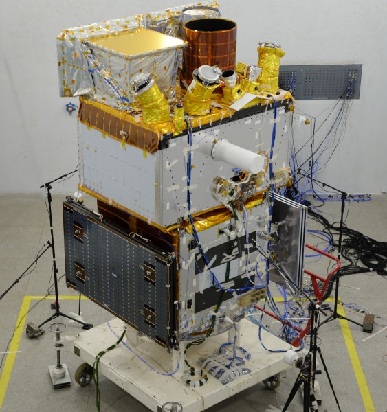 Acoustic test of the SVOM satellite, qualification model (Shanghai)