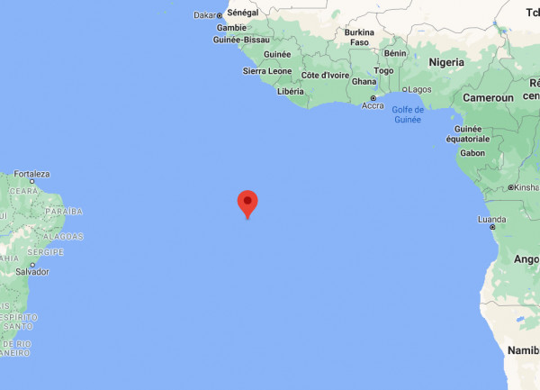 Location of Ascension island station - close-up view