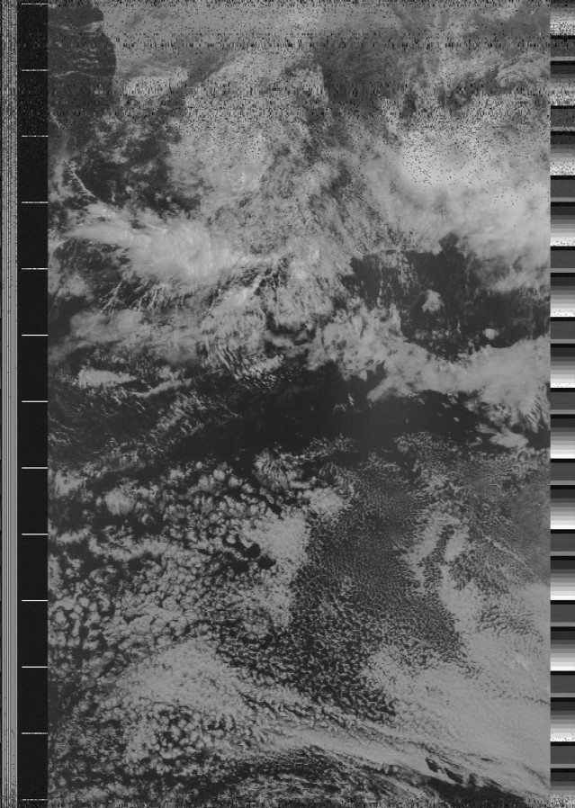 mage reconstituée à partir des données envoyées par le satellite NOAA18.