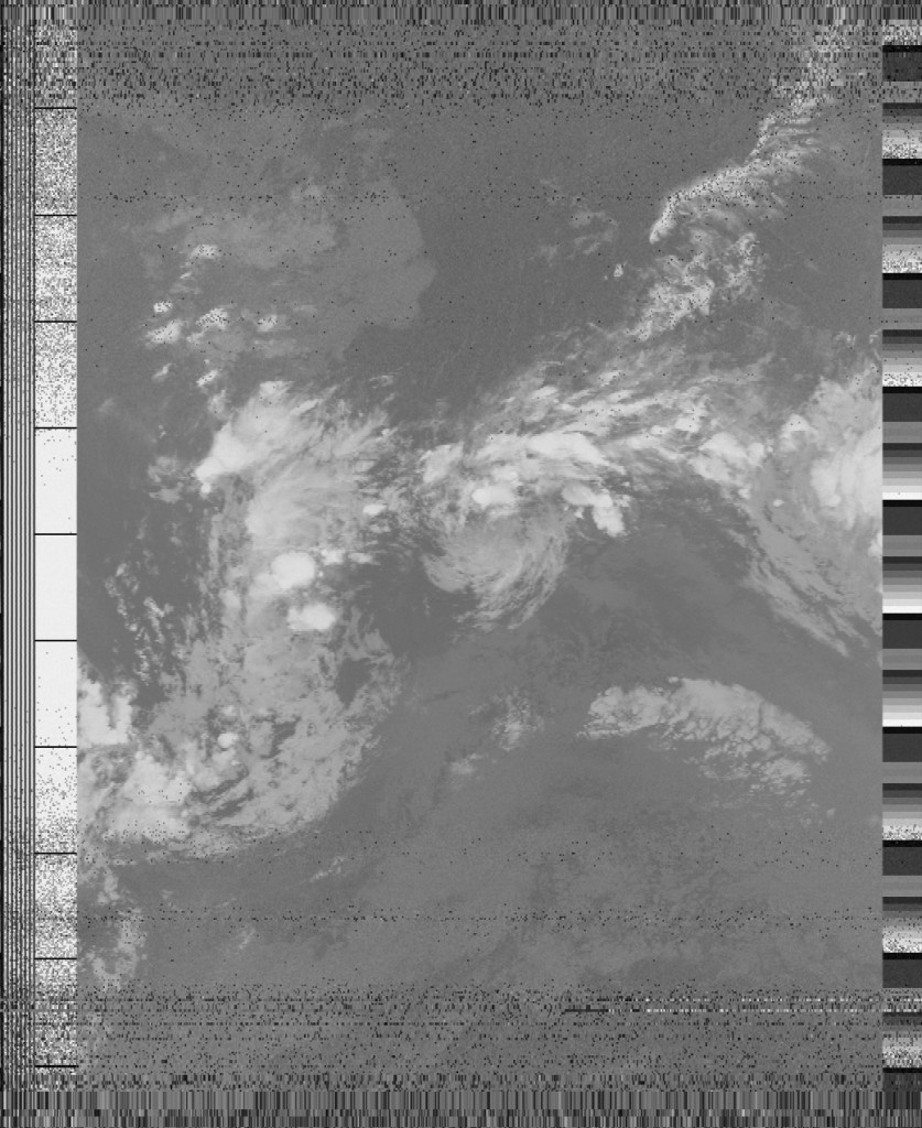 Image reconstituée à partir des données envoyées par le satellite NOAA18