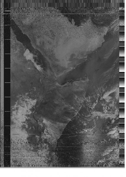 Image contruted from the data of the NOAA18 satellite