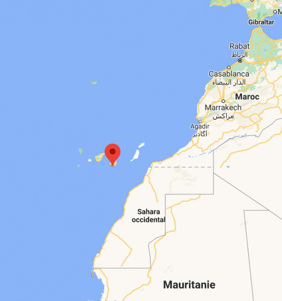 Location of the Maspalomas station on Gran Canaria Island