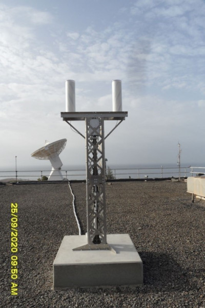 Installation of the SVOM antenna on the INTA site