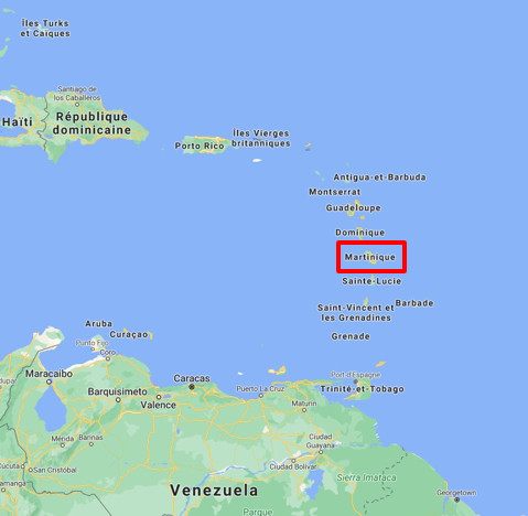 Location of the station in Martinique, global view.