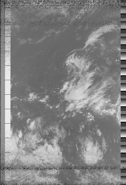 Image construted from the data sent by the NOAA18 satellite.