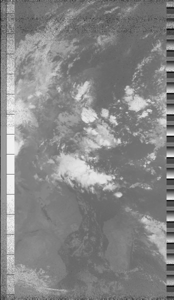 Image construted from the data sent by the NOAA18 satellite.