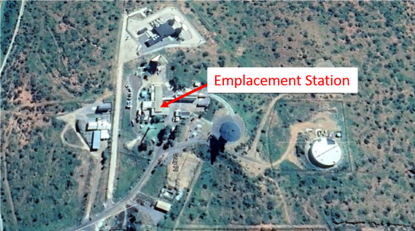 Location of the station on the Carnarvon Space and Technology website, close-up view.