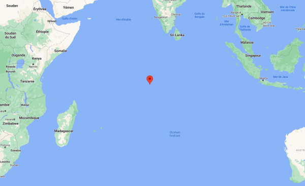 Location of the station on Diego Garcia atoll, global view.