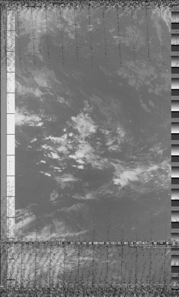 Image reconstituée à partir des données envoyées par le satellite NOAA18