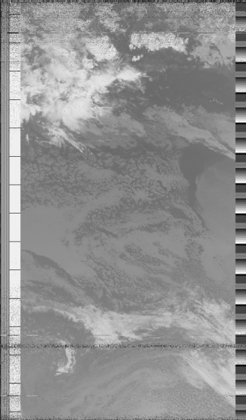 Image produced from the data sent by the NOAA18 satellite.