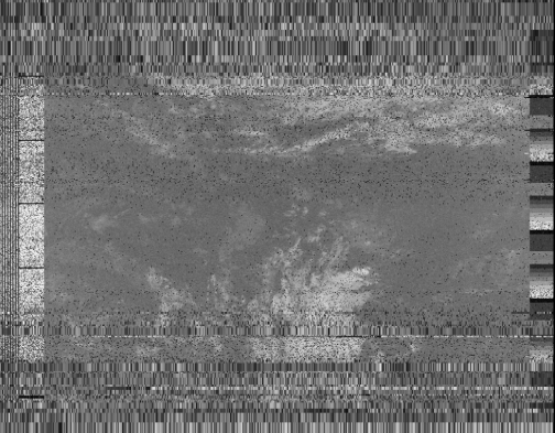 Image reconstituée à partir des données envoyées par le satellite NOAA18 à Hawaii.